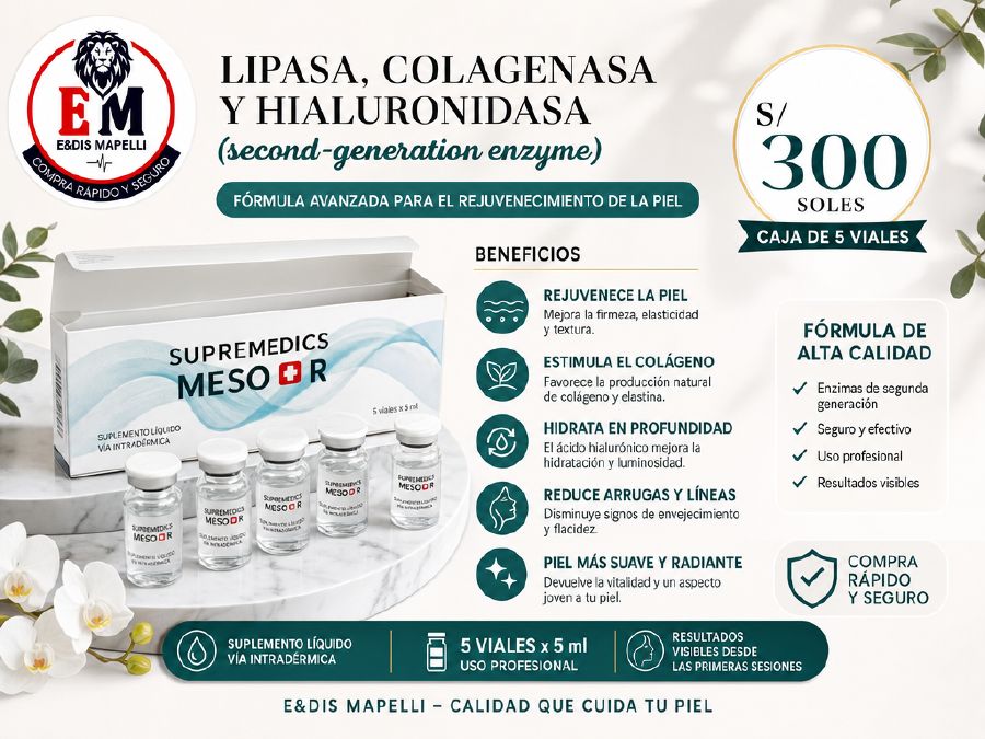 Lipasa, Colagenasa y Hialuronidasa