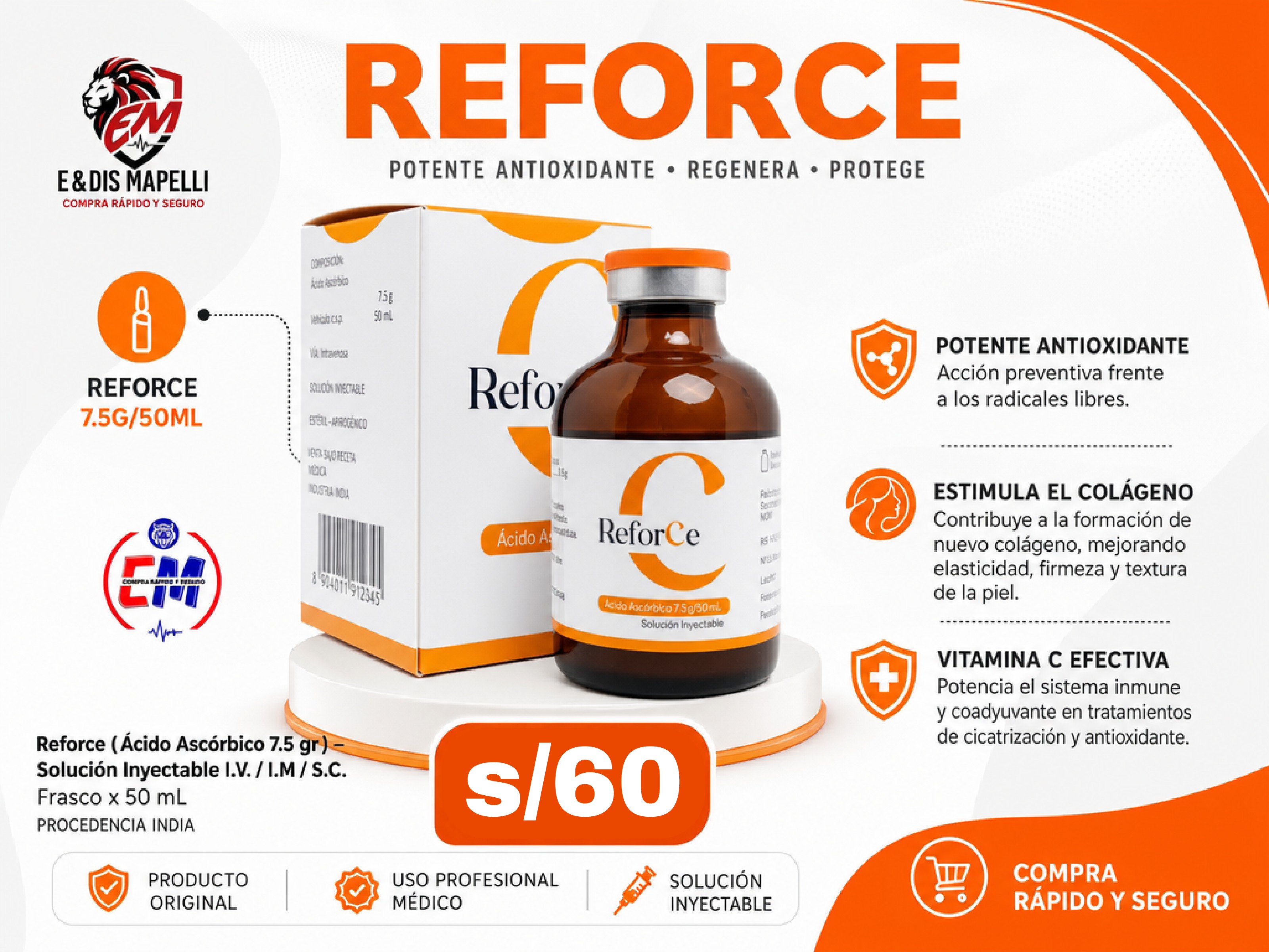Reforce Vitamina C 7.5 g