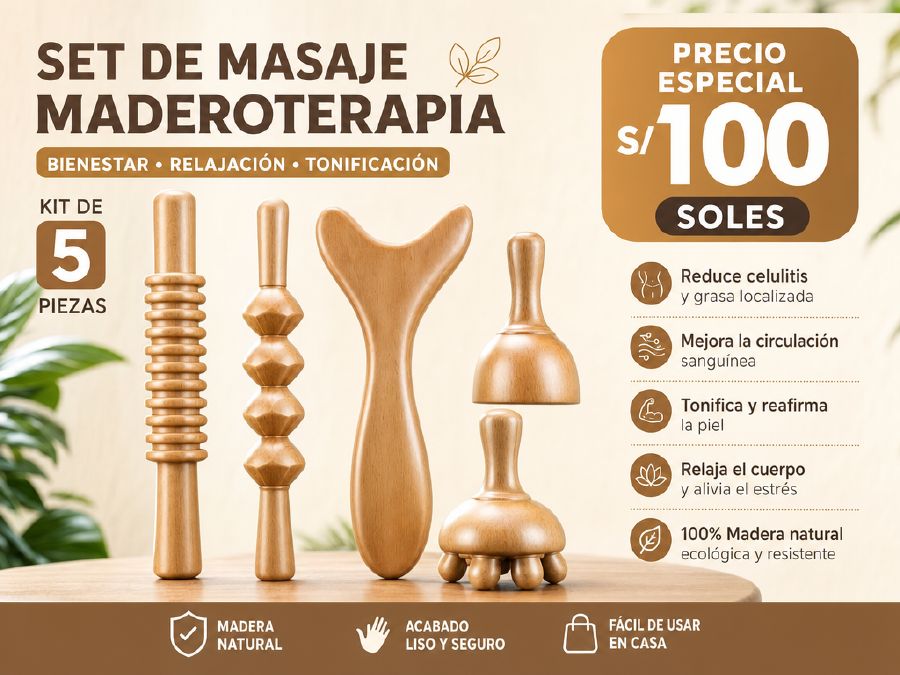 Set de Masaje Maderoterapia